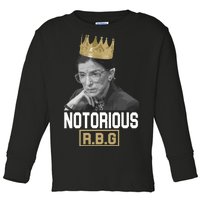 Notorious RBG Classic Ruth Crown Toddler Long Sleeve Shirt