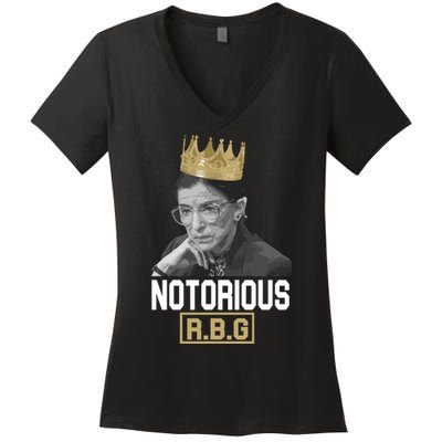 Notorious RBG Classic Ruth Crown Women's V-Neck T-Shirt