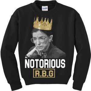 Notorious RBG Classic Ruth Crown Kids Sweatshirt