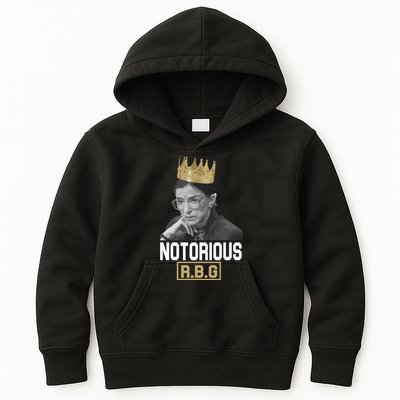 Notorious RBG Classic Ruth Crown Kids Hoodie