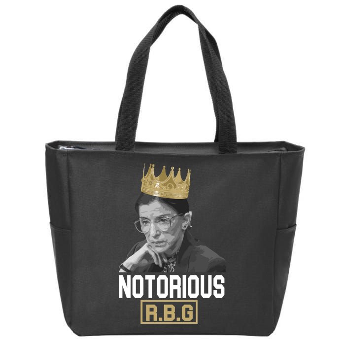 Notorious RBG Classic Ruth Crown Zip Tote Bag