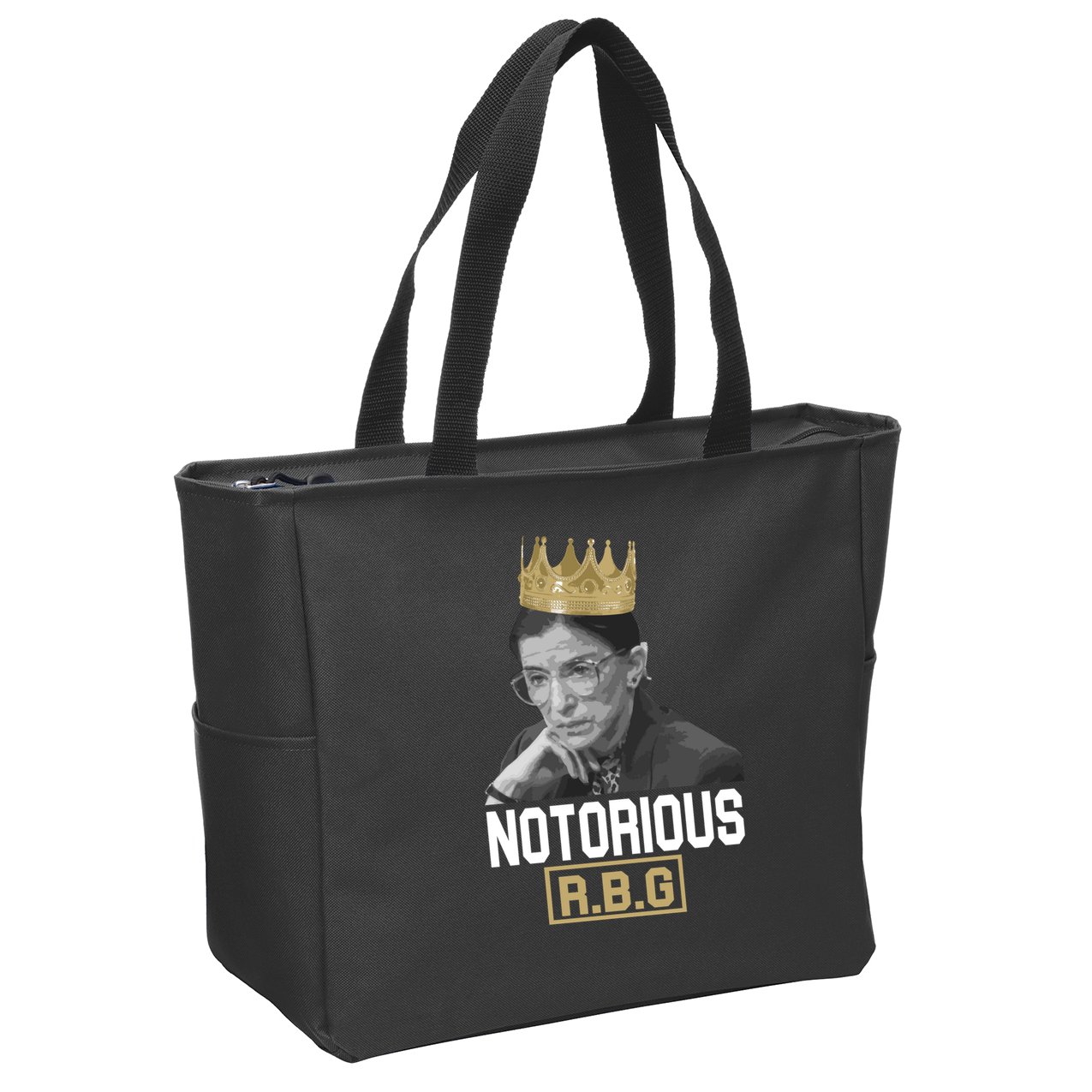 Notorious RBG Classic Ruth Crown Zip Tote Bag