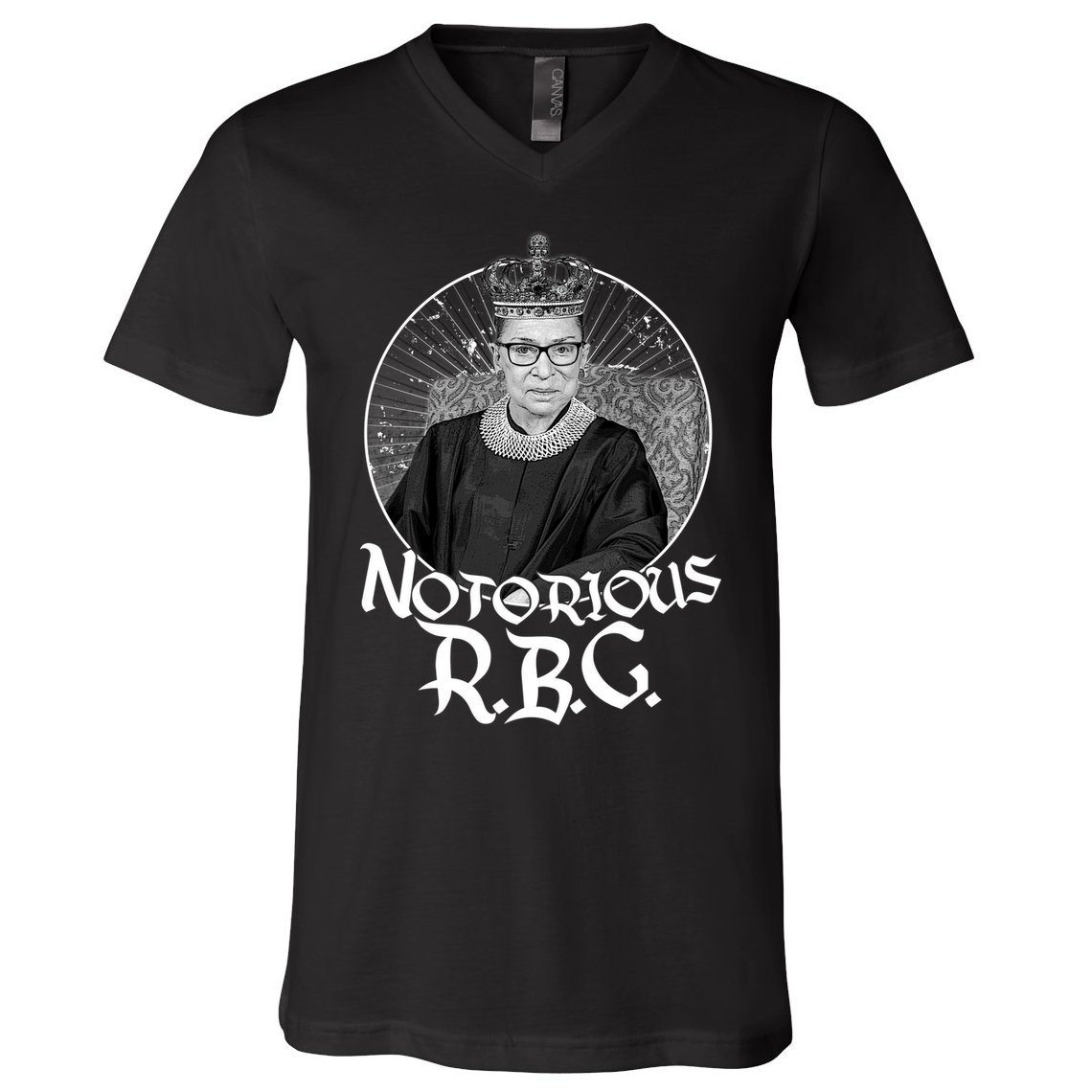 Notorious RBG Crown V-Neck T-Shirt