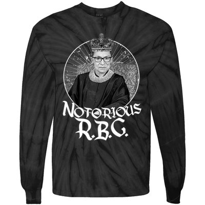 Notorious RBG Crown Tie-Dye Long Sleeve Shirt