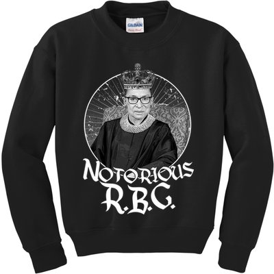 Notorious RBG Crown Kids Sweatshirt