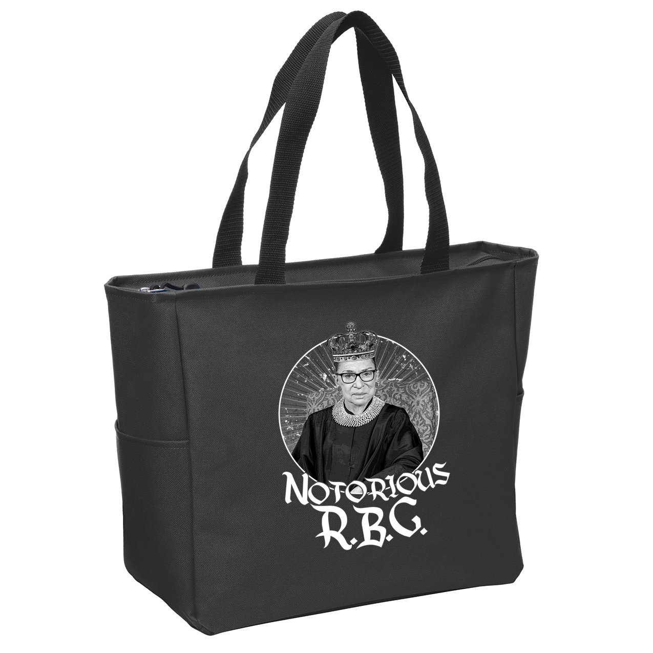Notorious RBG Crown Zip Tote Bag