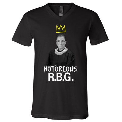 Notorious RBG Crown Ruth Bader Ginsburg V-Neck T-Shirt