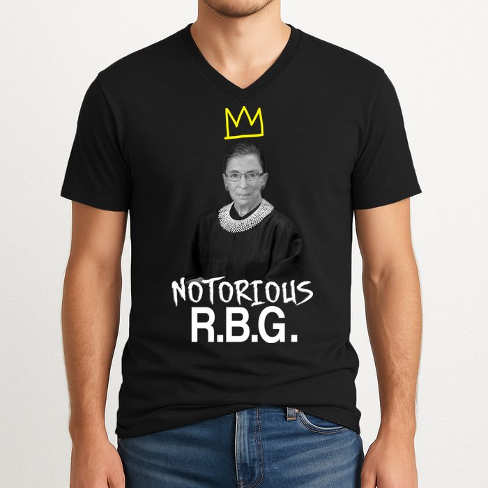 Notorious RBG Crown Ruth Bader Ginsburg V-Neck T-Shirt