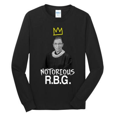 Notorious RBG Crown Ruth Bader Ginsburg Tall Long Sleeve T-Shirt