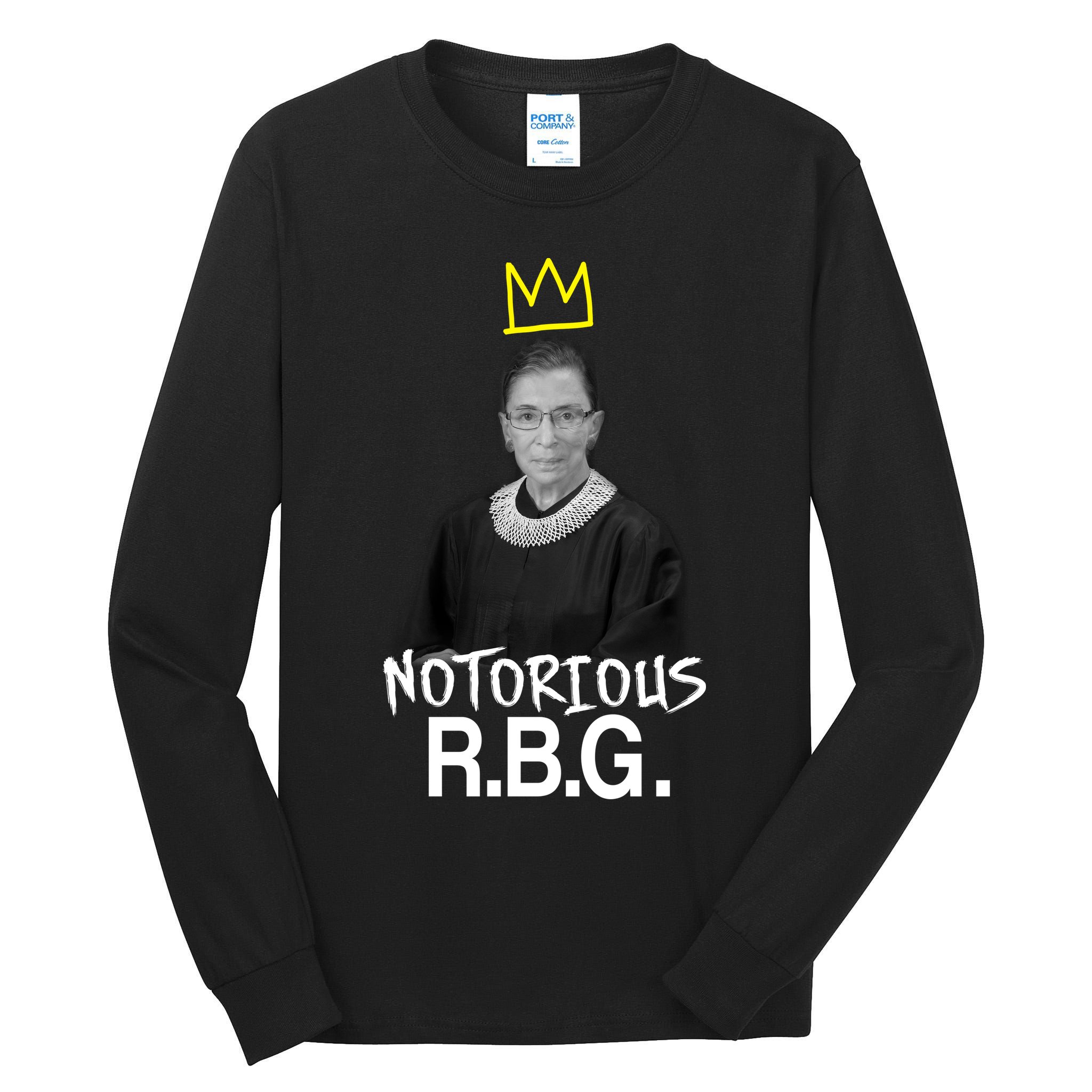 Notorious RBG Crown Ruth Bader Ginsburg Tall Long Sleeve T-Shirt