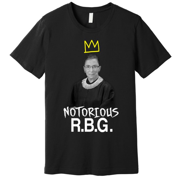 Notorious RBG Crown Ruth Bader Ginsburg Premium T-Shirt