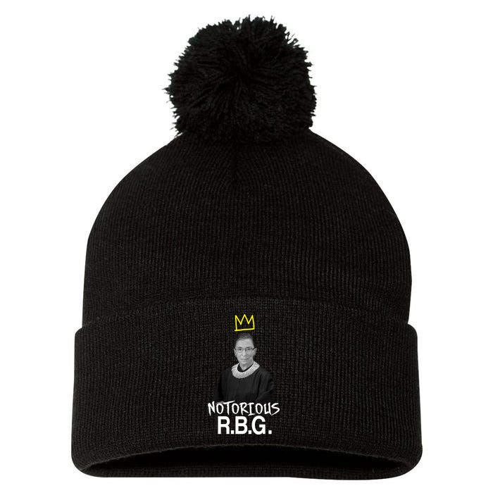Notorious RBG Crown Ruth Bader Ginsburg Pom Pom 12in Knit Beanie