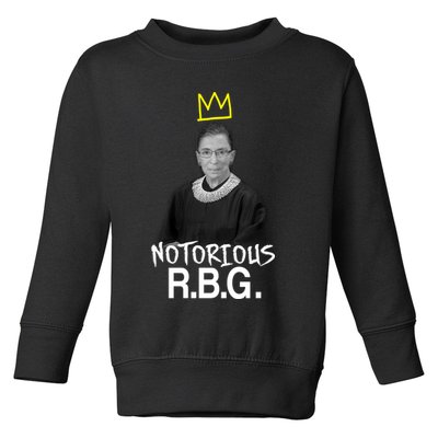 Notorious RBG Crown Ruth Bader Ginsburg Toddler Sweatshirt