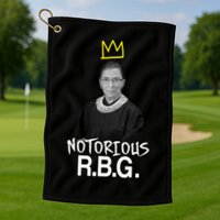 Notorious RBG Crown Ruth Bader Ginsburg Golf Towel