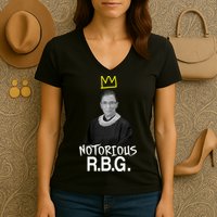 Notorious RBG Crown Ruth Bader Ginsburg Women's V-Neck T-Shirt