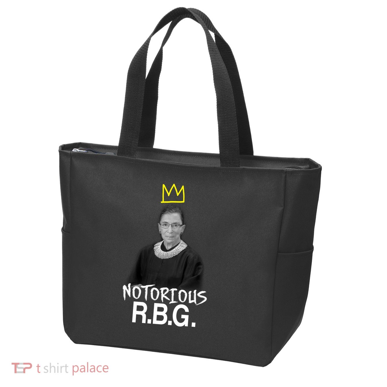 Notorious RBG Crown Ruth Bader Ginsburg Zip Tote Bag