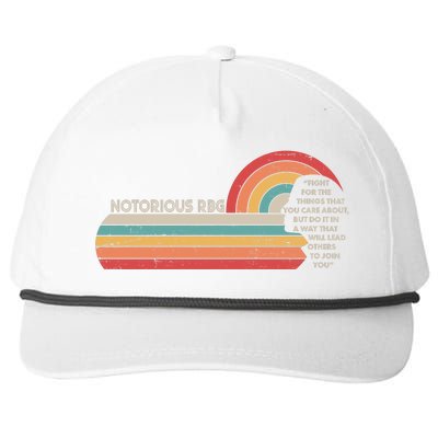 Notorious RBG Fight Quote Ruth Bader Ginsburg Tribute Snapback Five-Panel Rope Hat