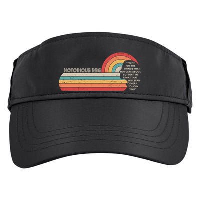 Notorious RBG Fight Quote Ruth Bader Ginsburg Tribute Adult Drive Performance Visor