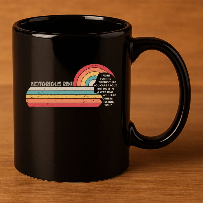 Notorious RBG Fight Quote Ruth Bader Ginsburg Tribute 11oz C Handle Ceramic Mug