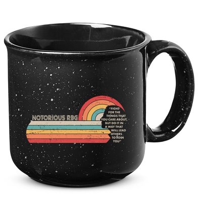 Notorious RBG Fight Quote Ruth Bader Ginsburg Tribute 15oz Campfire Ceramic Mug