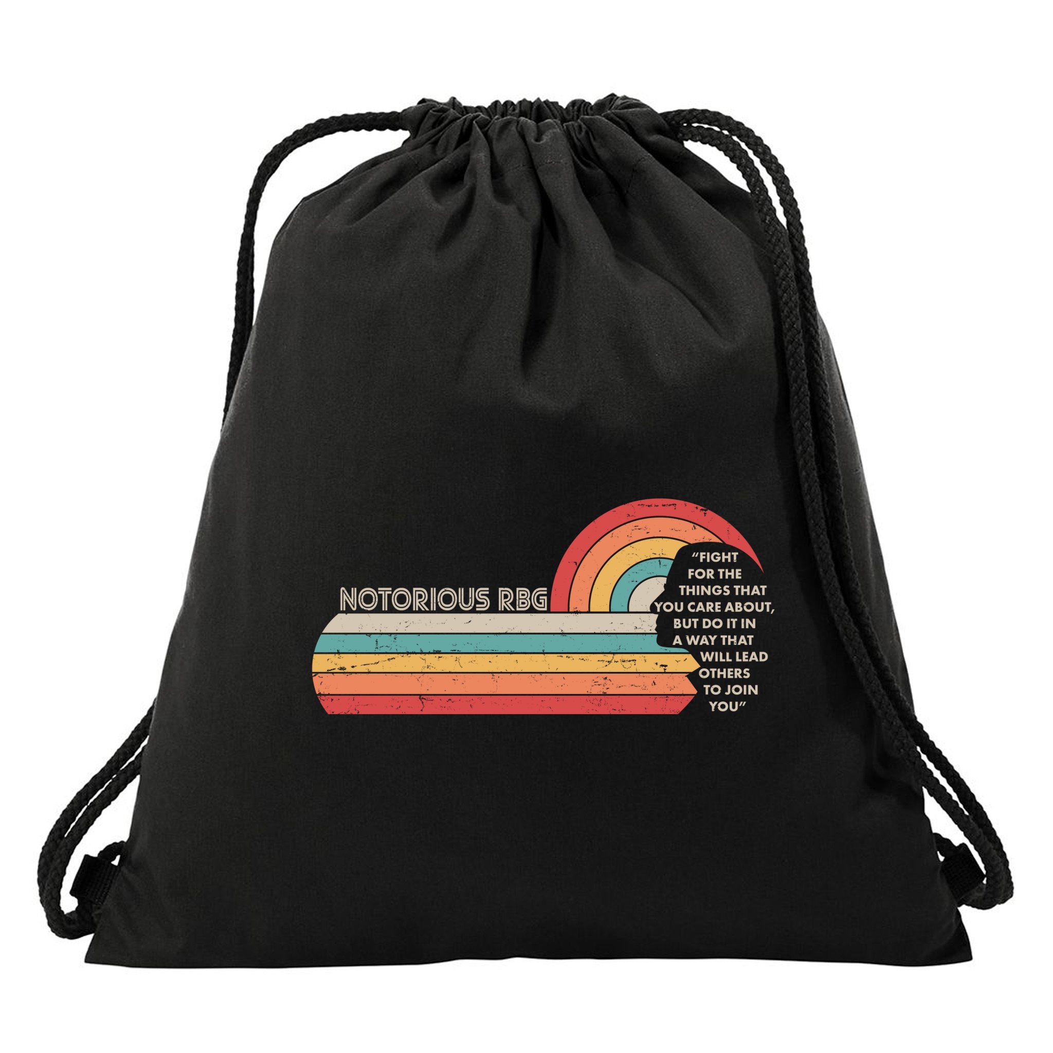 Notorious RBG Fight Quote Ruth Bader Ginsburg Tribute Drawstring Bag