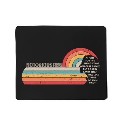 Notorious RBG Fight Quote Ruth Bader Ginsburg Tribute Mousepad
