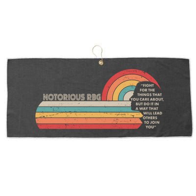 Notorious RBG Fight Quote Ruth Bader Ginsburg Tribute Large Microfiber Waffle Golf Towel