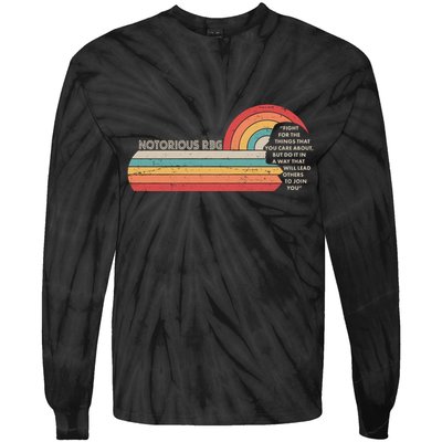 Notorious RBG Fight Quote Ruth Bader Ginsburg Tribute Tie-Dye Long Sleeve Shirt