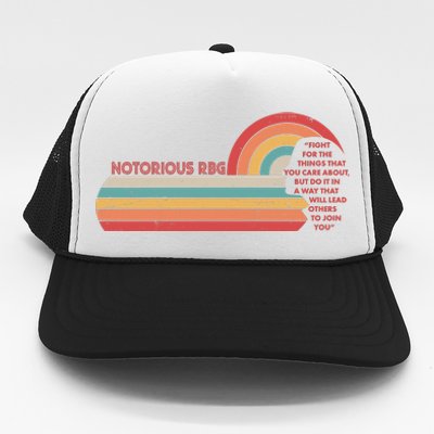 Notorious RBG Fight Quote Ruth Bader Ginsburg Tribute Trucker Hat