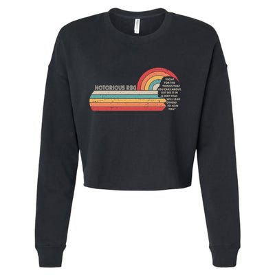 Notorious RBG Fight Quote Ruth Bader Ginsburg Tribute Cropped Pullover Crew