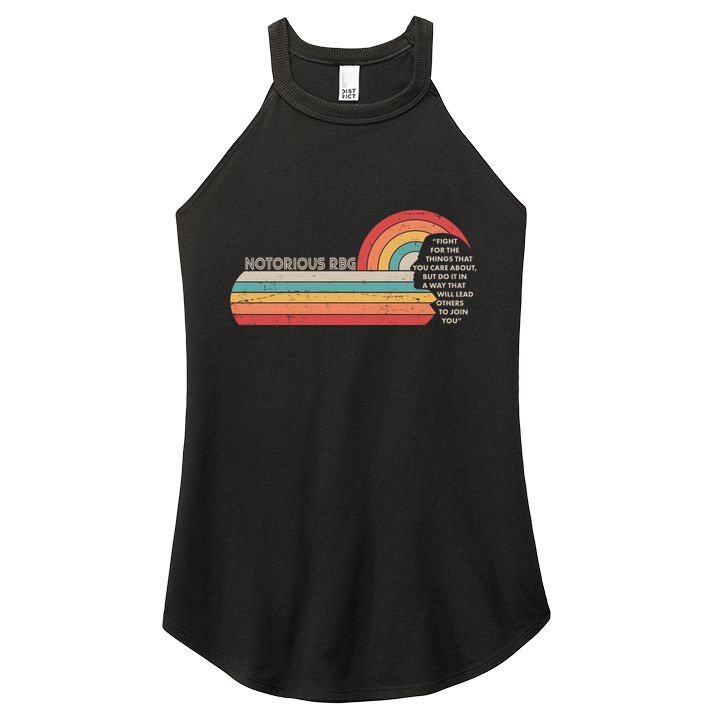 Notorious RBG Fight Quote Ruth Bader Ginsburg Tribute Women's Perfect Tri Rocker Tank