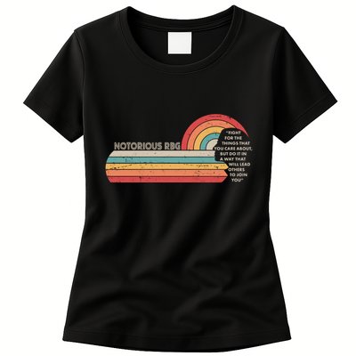 Notorious RBG Fight Quote Ruth Bader Ginsburg Tribute Womens T-Shirt