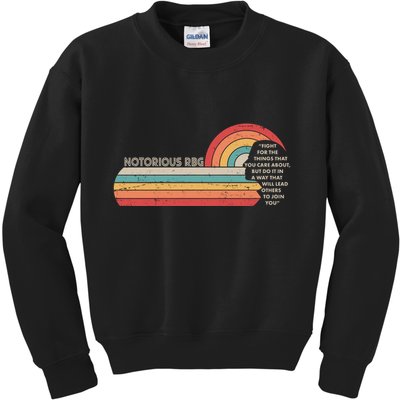 Notorious RBG Fight Quote Ruth Bader Ginsburg Tribute Kids Sweatshirt