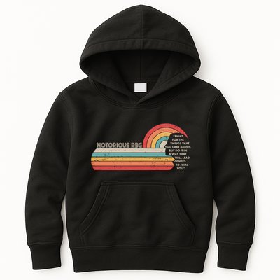 Notorious RBG Fight Quote Ruth Bader Ginsburg Tribute Kids Hoodie