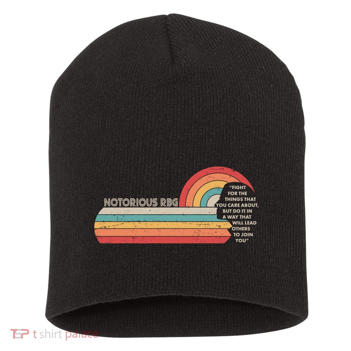 Notorious RBG Fight Quote Ruth Bader Ginsburg Tribute Short Acrylic Beanie