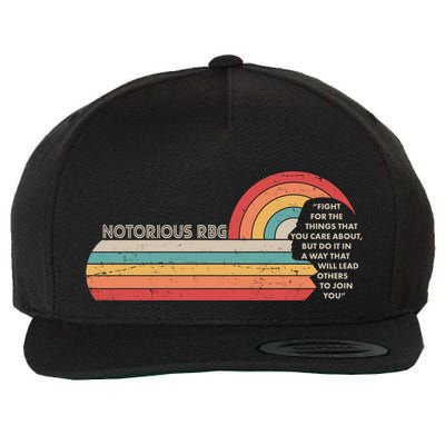 Notorious RBG Fight Quote Ruth Bader Ginsburg Tribute Wool Snapback Cap