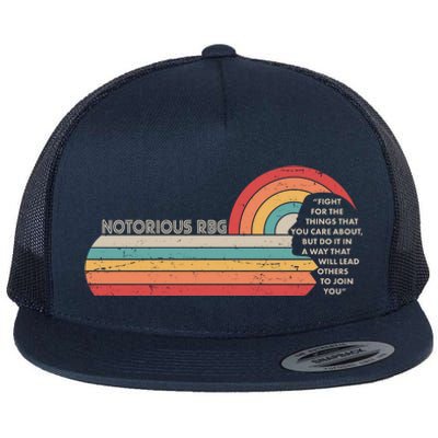 Notorious RBG Fight Quote Ruth Bader Ginsburg Tribute Flat Bill Trucker Hat