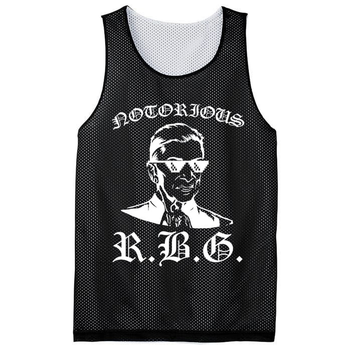 Notorious RBG Gangster Sunglasses Mesh Reversible Basketball Jersey Tank