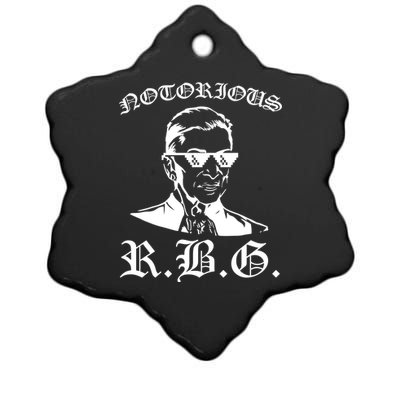 Notorious RBG Gangster Sunglasses Ceramic Star Ornament