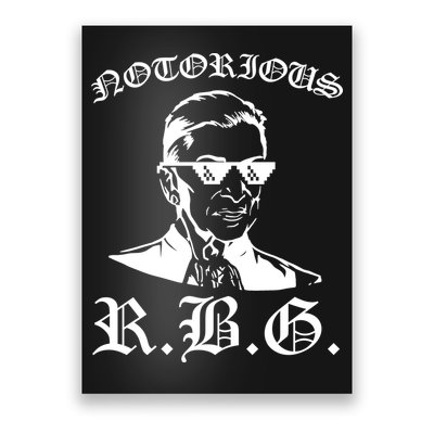 Notorious RBG Gangster Sunglasses Poster