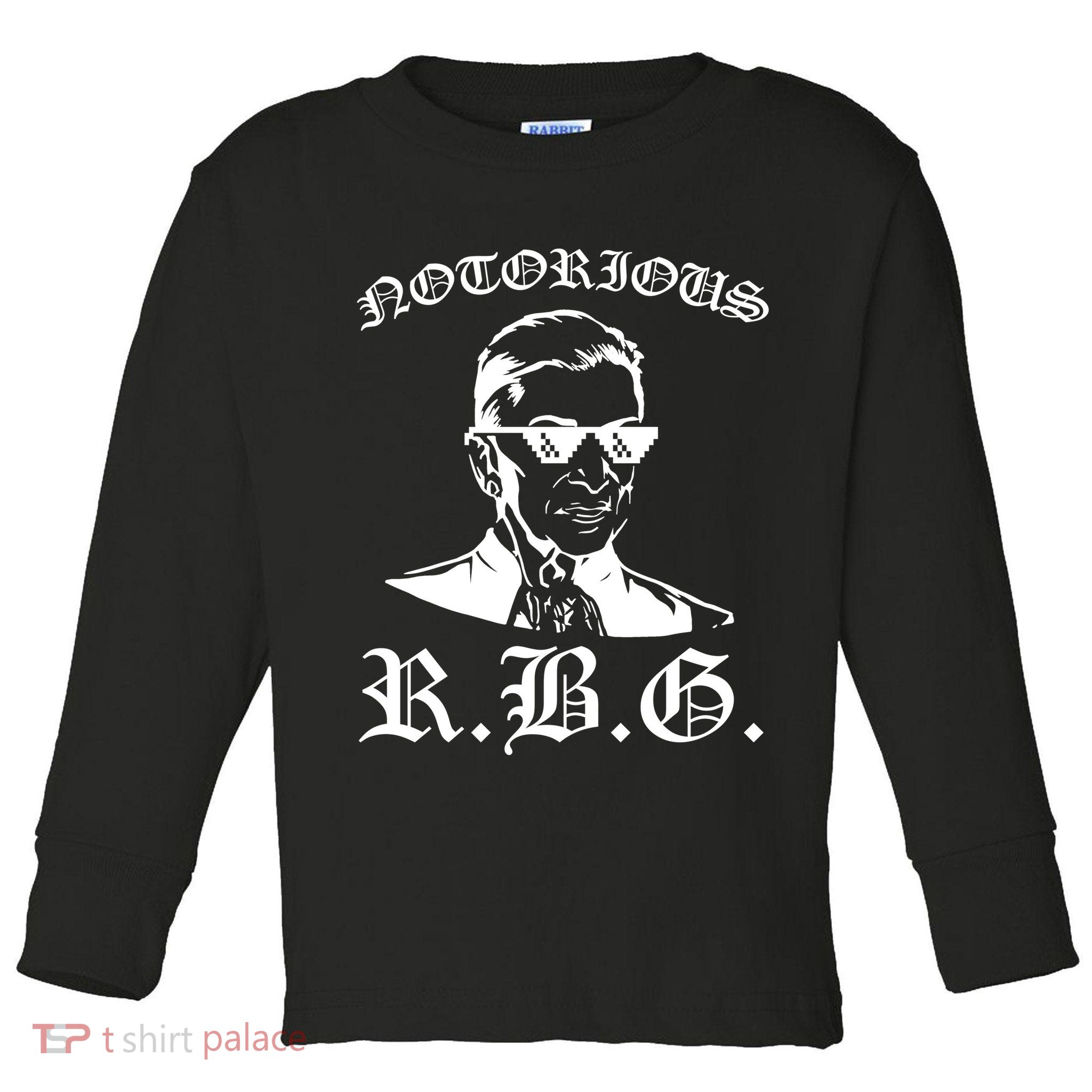 Notorious RBG Gangster Sunglasses Toddler Long Sleeve Shirt