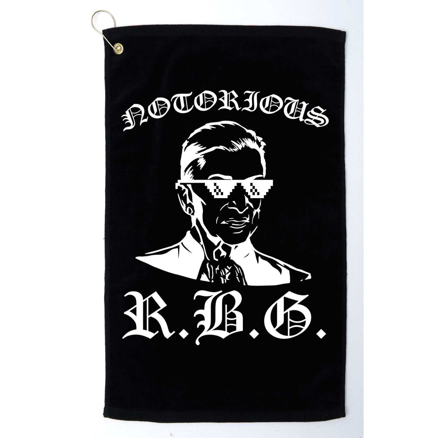 Notorious RBG Gangster Sunglasses Golf Towel