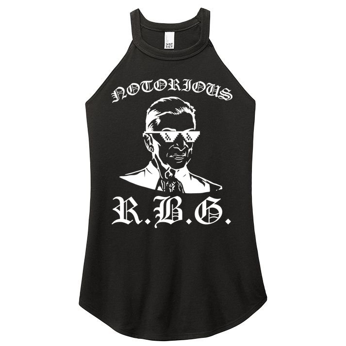 Notorious RBG Gangster Sunglasses Women's Perfect Tri Rocker Tank