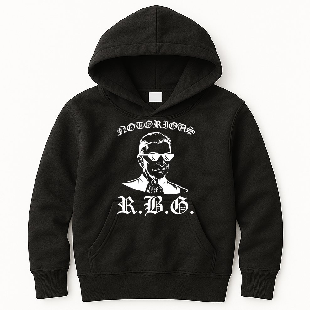 Notorious RBG Gangster Sunglasses Kids Hoodie