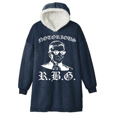 Notorious RBG Gangster Sunglasses Hooded Wearable Blanket