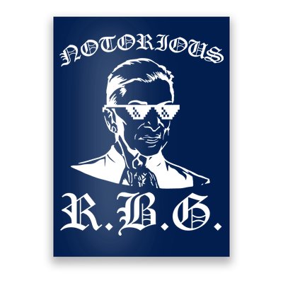 Notorious RBG Gangster Sunglasses Poster