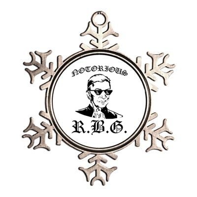 Notorious RBG Gangster Sunglasses Metallic Star Ornament