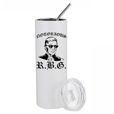 Notorious RBG Gangster Sunglasses Stainless Steel Tumbler