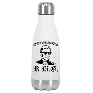 Notorious RBG Gangster Sunglasses Stainless Steel Insulated Water Bottle