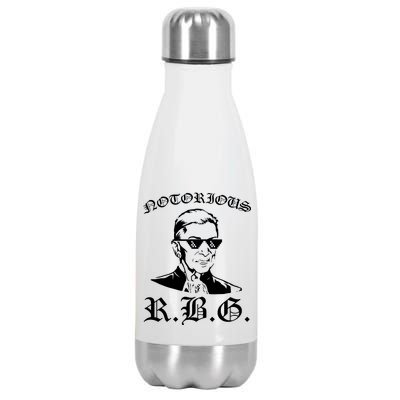 Notorious RBG Gangster Sunglasses Stainless Steel Insulated Water Bottle